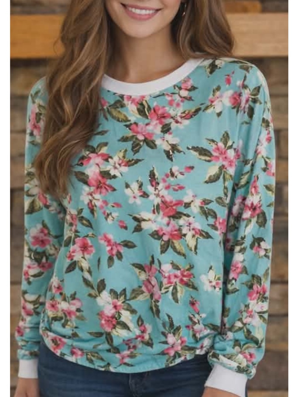 FOREVER 21 Floral Back Zipper Blouse